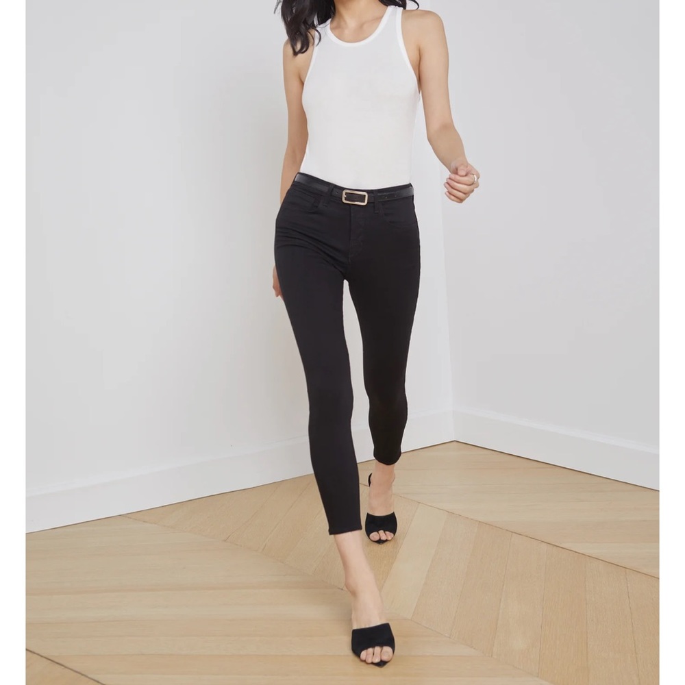 L'AGENCE Margot High Rise Washed Black Jean NWT Size 30